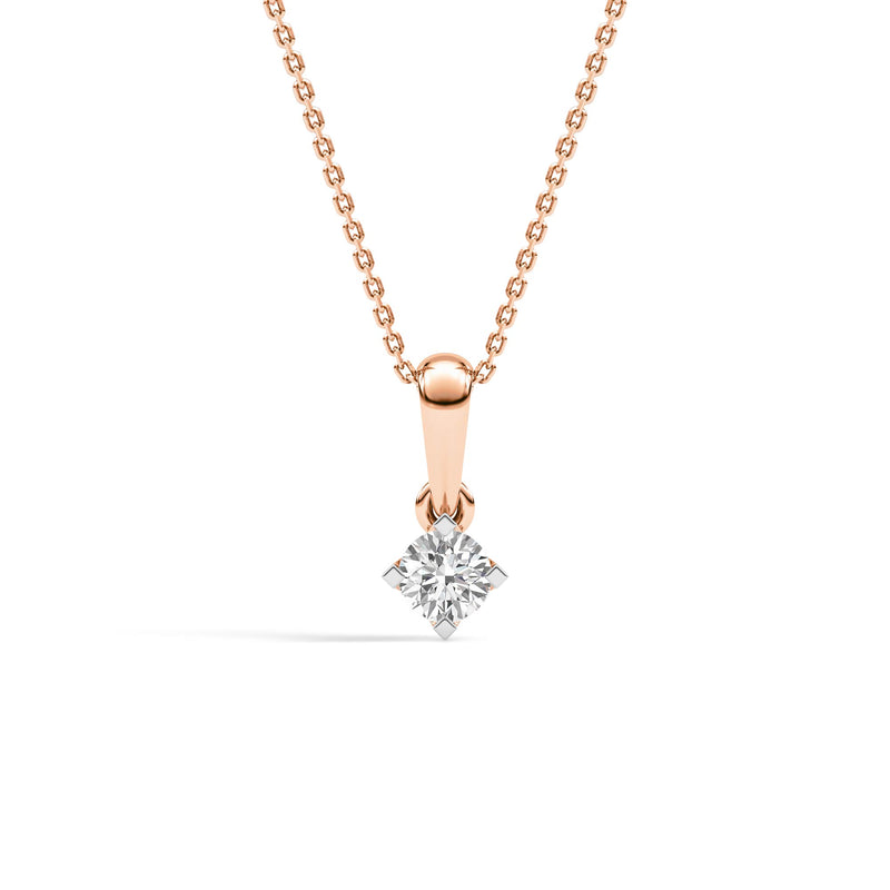 Diamond Diaries Spiral Flux Solitaire Pendant