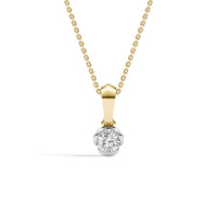 Diamond Diaries Triad Bloom Solitaire Pendant