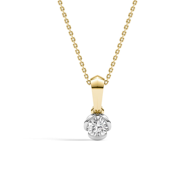 Diamond Diaries Triad Bloom Solitaire Pendant