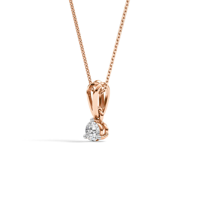 Diamond Diaries Trinity Peak Solitaire Pendant