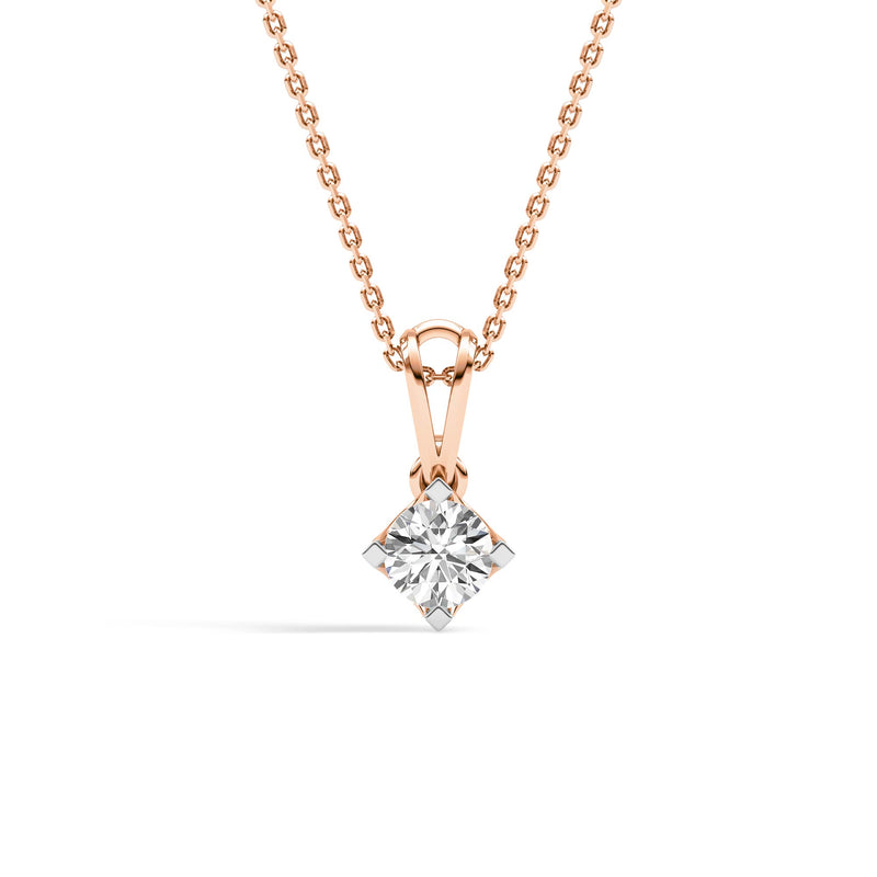 Diamond Diaries Cubic Frame Solitaire Pendant