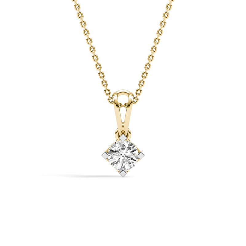 Diamond Diaries Cubic Frame Solitaire Pendant