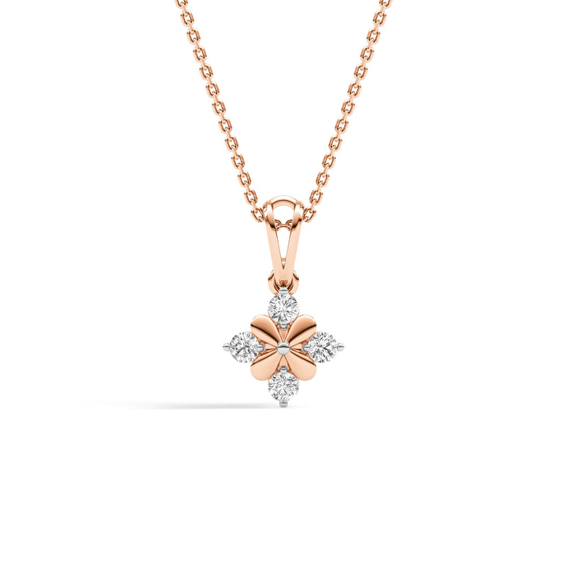 Diamond Diaries Radiant Petal Solitaire Pendant