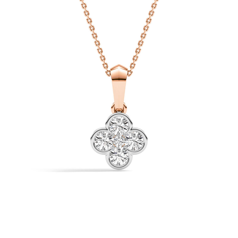 Diamond Diaries Infinite Leaf Solitaire Pendant