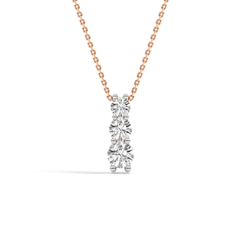 Diamond Diaries Temporal Trio Solitaire Pendant