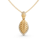 Oh My Gold Twisted Loop Pear Solitaire Pendant