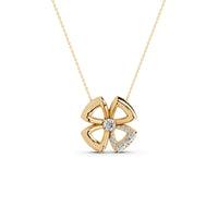 Oh My Gold Windmill Bloom Diamond Pendant