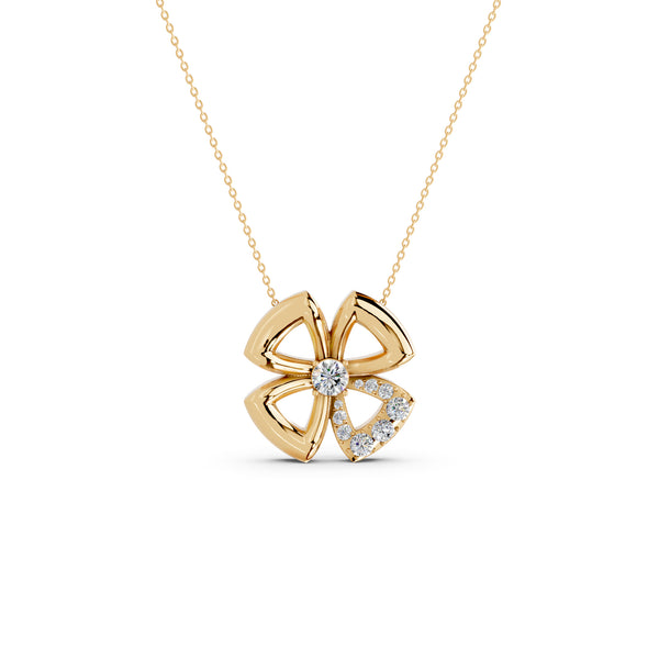 Oh My Gold Windmill Bloom Diamond Pendant