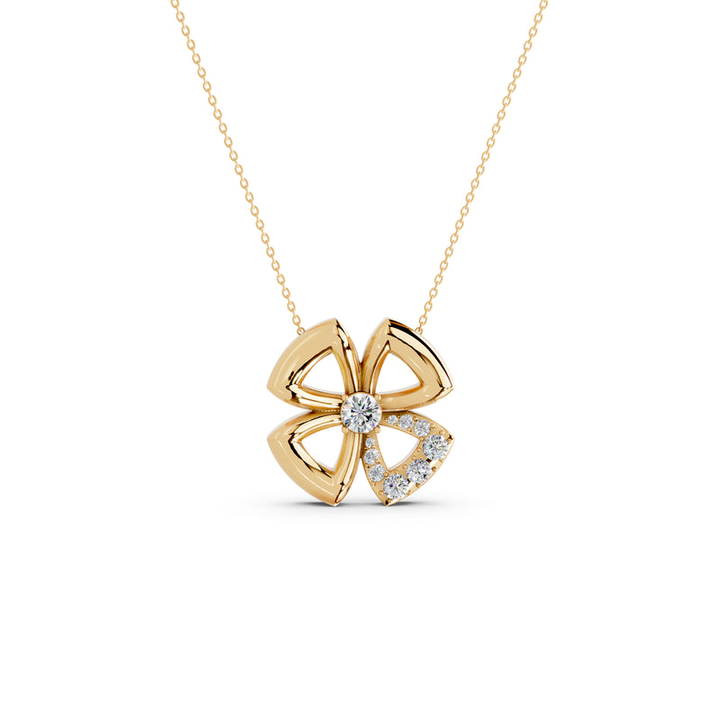 Oh My Gold Windmill Bloom Diamond Pendant