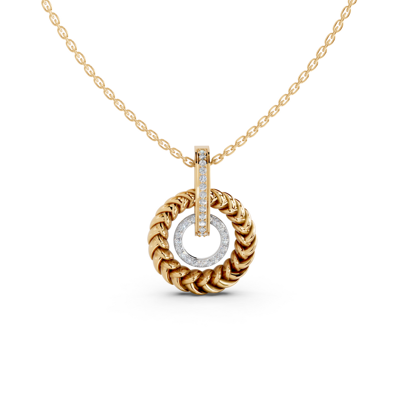 Oh My Gold Marquise Leaf Diamond Pendant