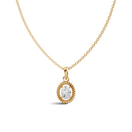 Oval Solitaire Diamond Pendant | (1.00 ct) | Ekatra Jewels