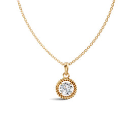 Round Solitaire Diamond Pendant | (0.50 ct) | Ekatra Jewels