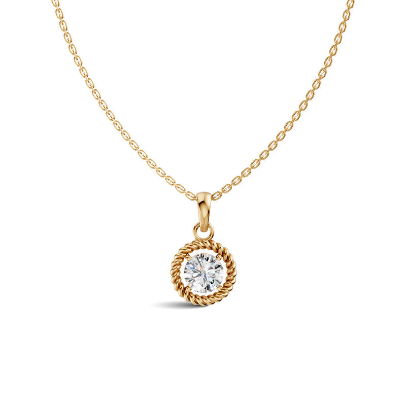 Round Solitaire Diamond Pendant | (0.50 ct) | Ekatra Jewels