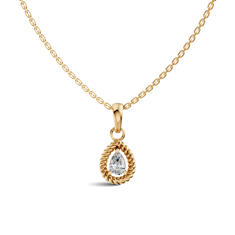 Pear Solitaire Diamond Pendant | (0.50 ct) | Ekatra Jewels