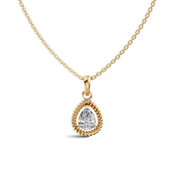 Pear Solitaire Diamond Pendant | (1.00 ct) | Ekatra Jewels