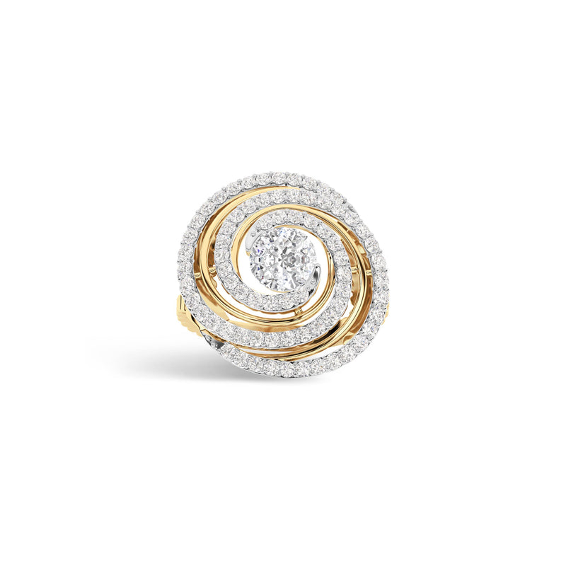 Universe In Motion Solitaire Diamond Ring