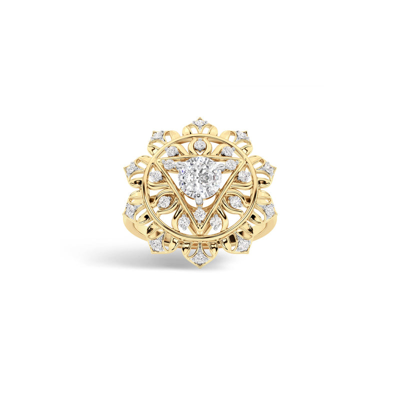Chakras Solitaire Diamond Ring