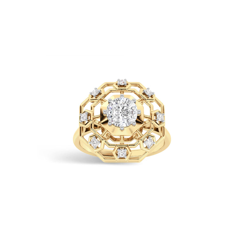 Sacred Geometry Unity Prism Ring