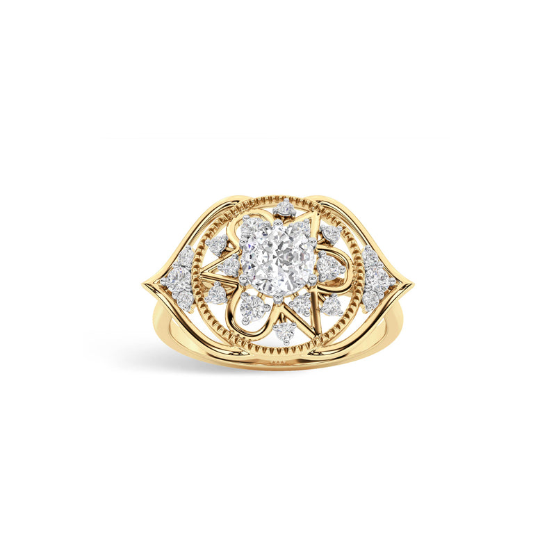 Chakras Solitaire Diamond Ring