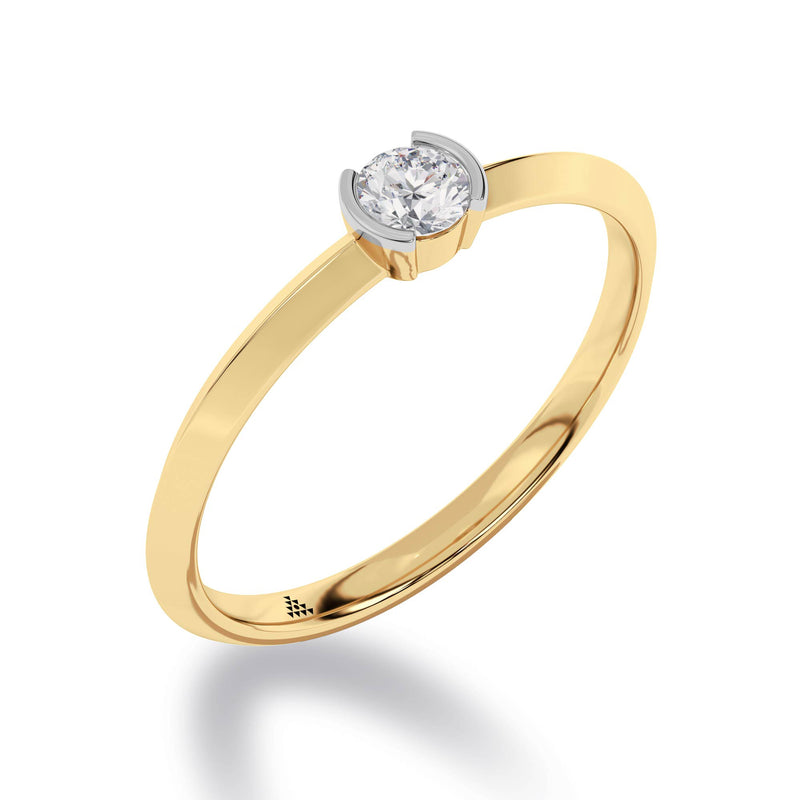Diamond Diaries Hemisphere Solitaire Ring