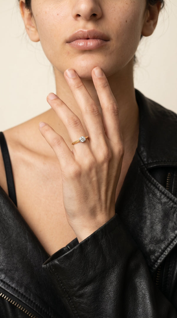 Diamond Diaries Hemisphere Solitaire Ring