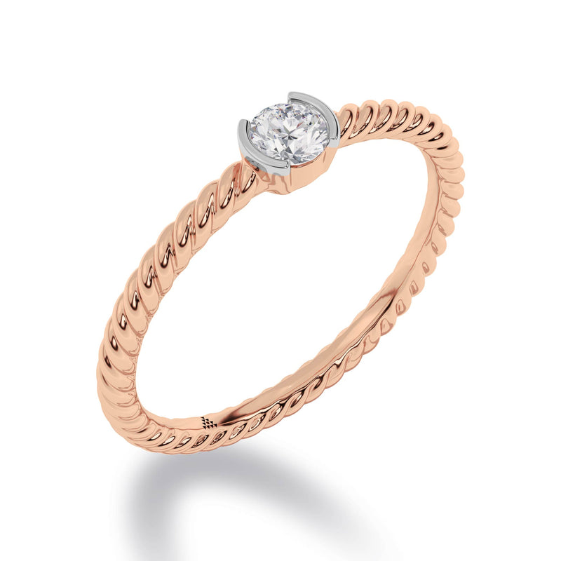 Diamond Diaries Helix Solitaire Ring