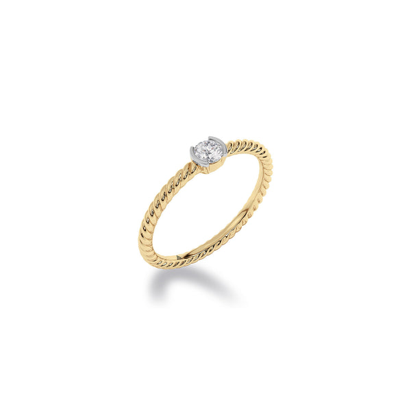 Diamond Diaries Helix Solitaire Ring