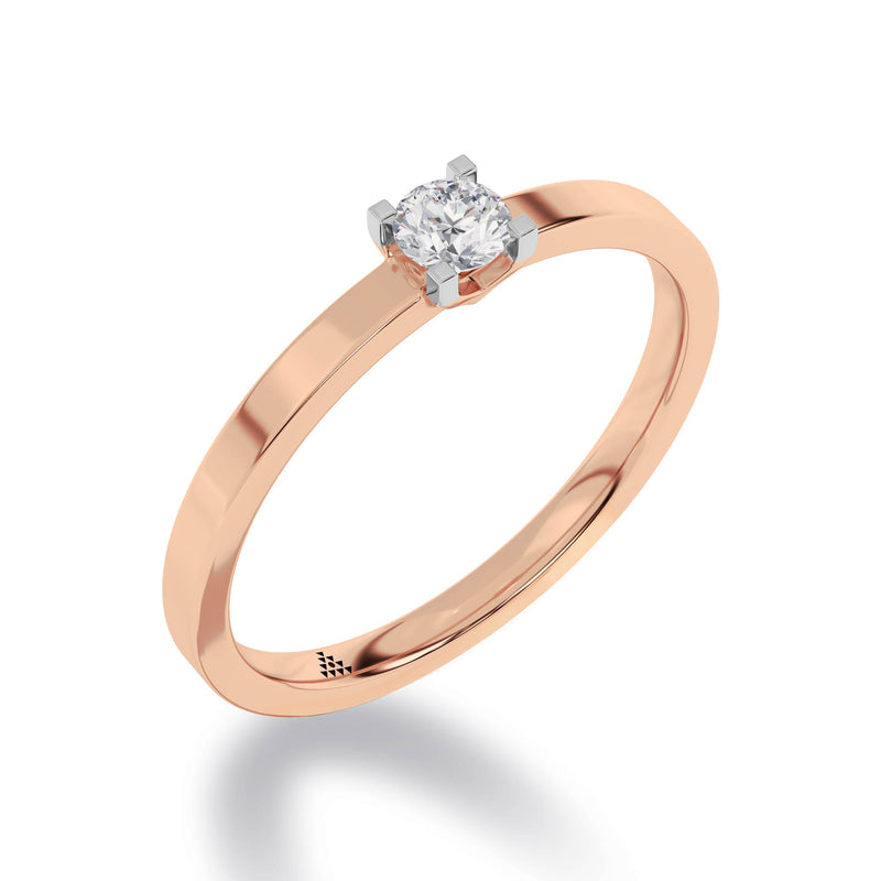 Diamond Diaries Elegant Verse Solitaire Ring