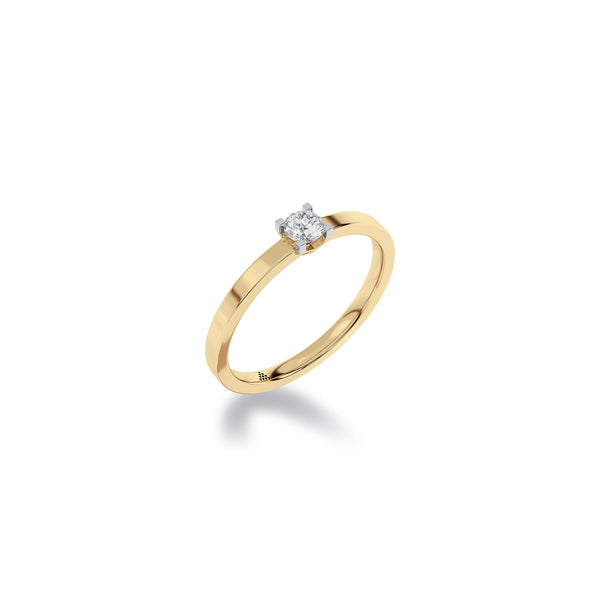 Diamond Diaries Elegant Verse Solitaire Ring