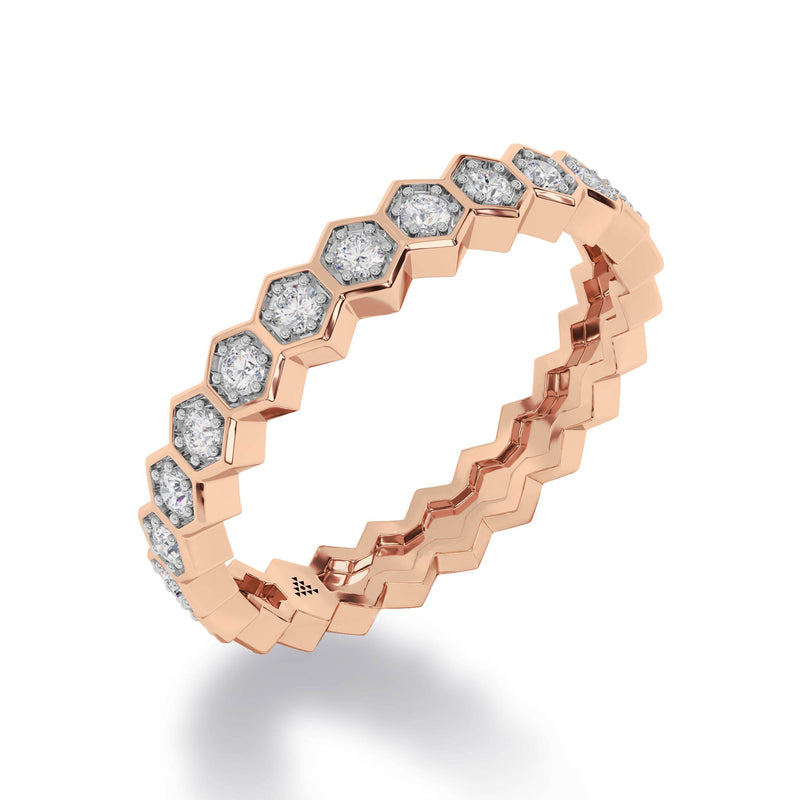 Diamond Diaries Honeycomb Hive Ring