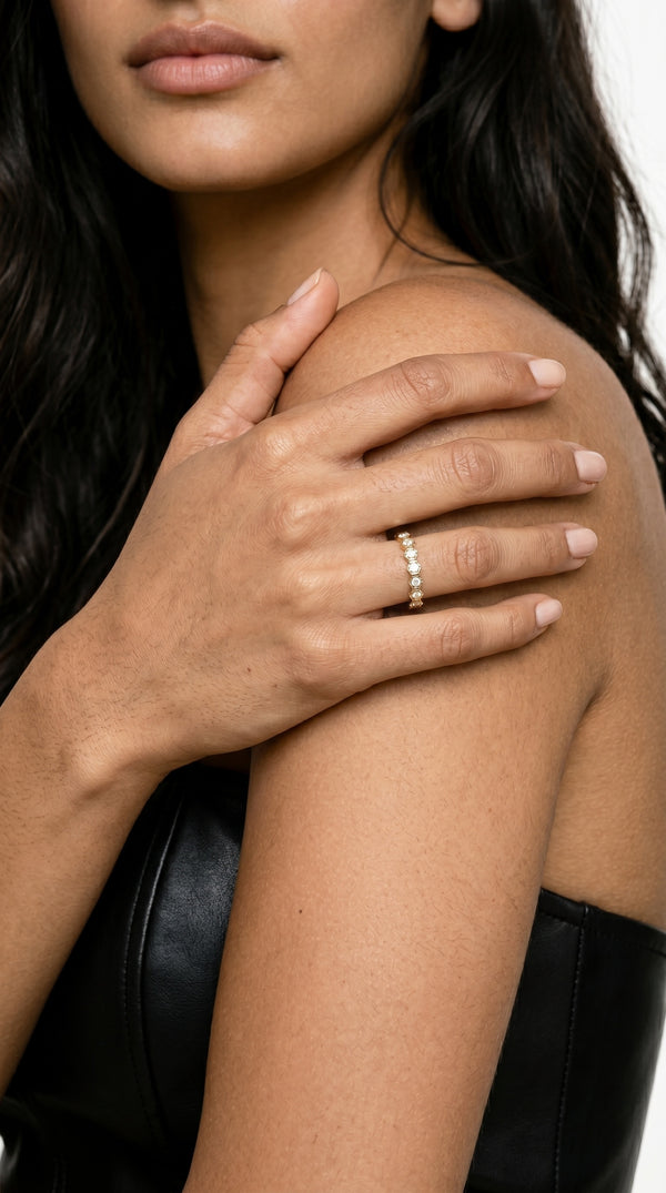 Diamond Diaries Honeycomb Hive Ring