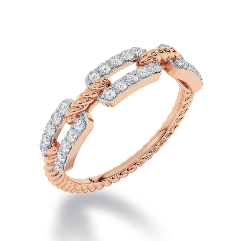 Diamond Diaries Paperclip Pulse Ring
