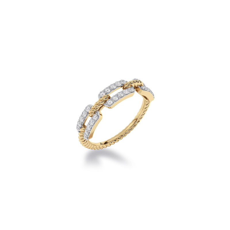 Diamond Diaries Paperclip Pulse Ring