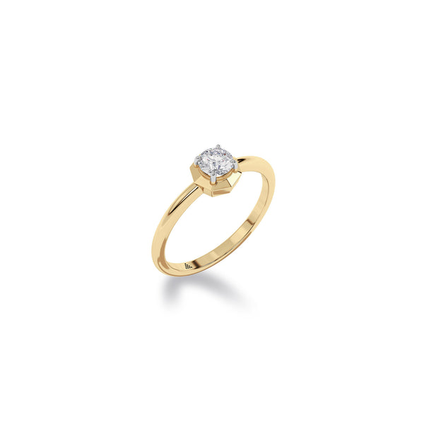 Diamond Diaries Flora Solstice Solitaire Ring