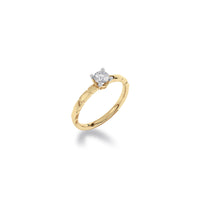 Diamond Diaries Modernist Script Solitaire Ring