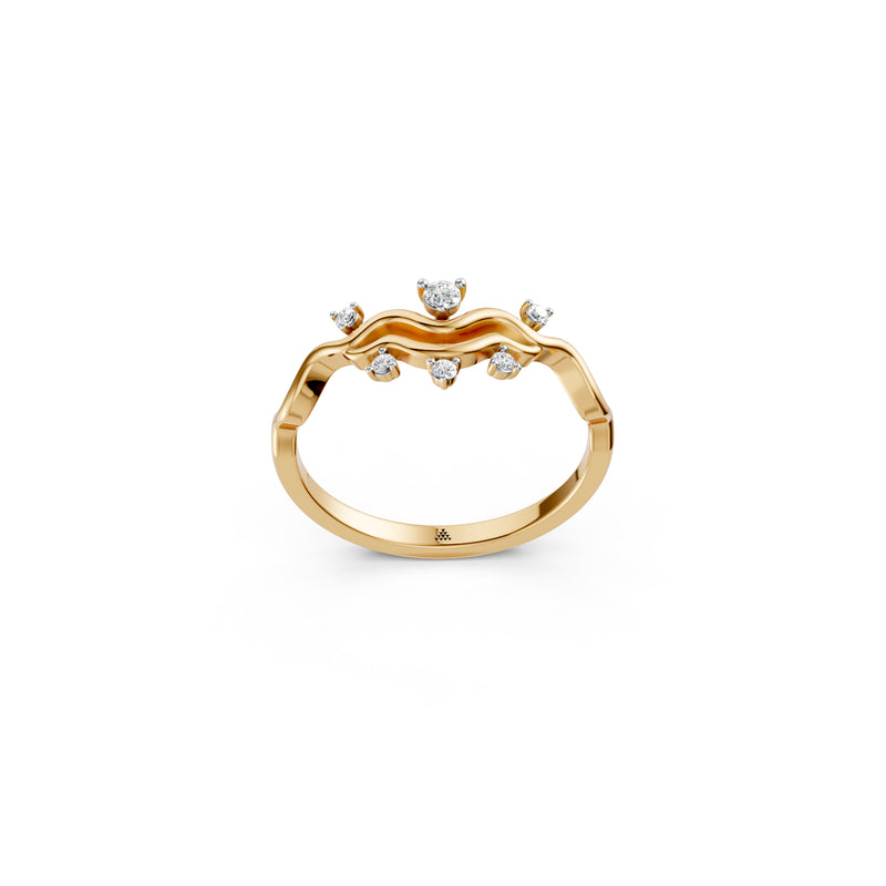 Diamond Diaries Cascade Ripple Ring