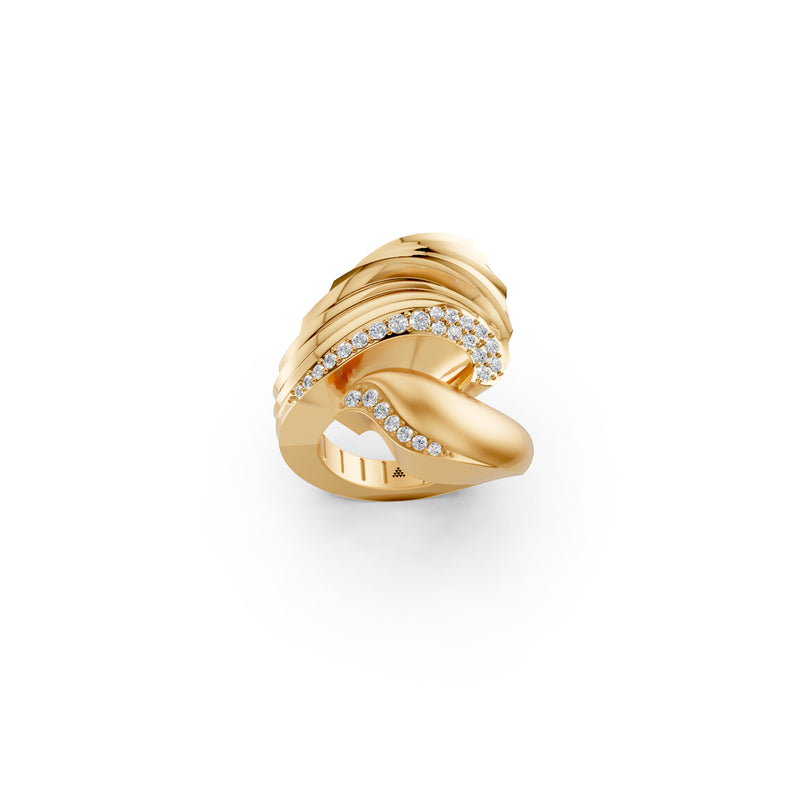 Oh My Gold Tumble Lariat Diamond Ring