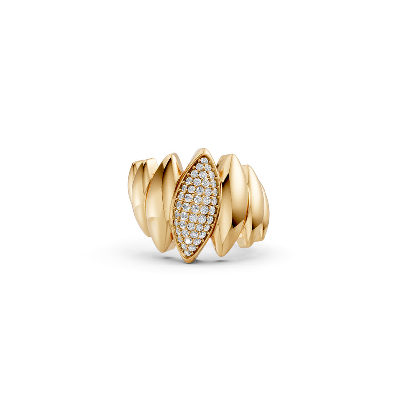 Oh My Gold Blade Shard Emerald-Cut Solitaire Ring