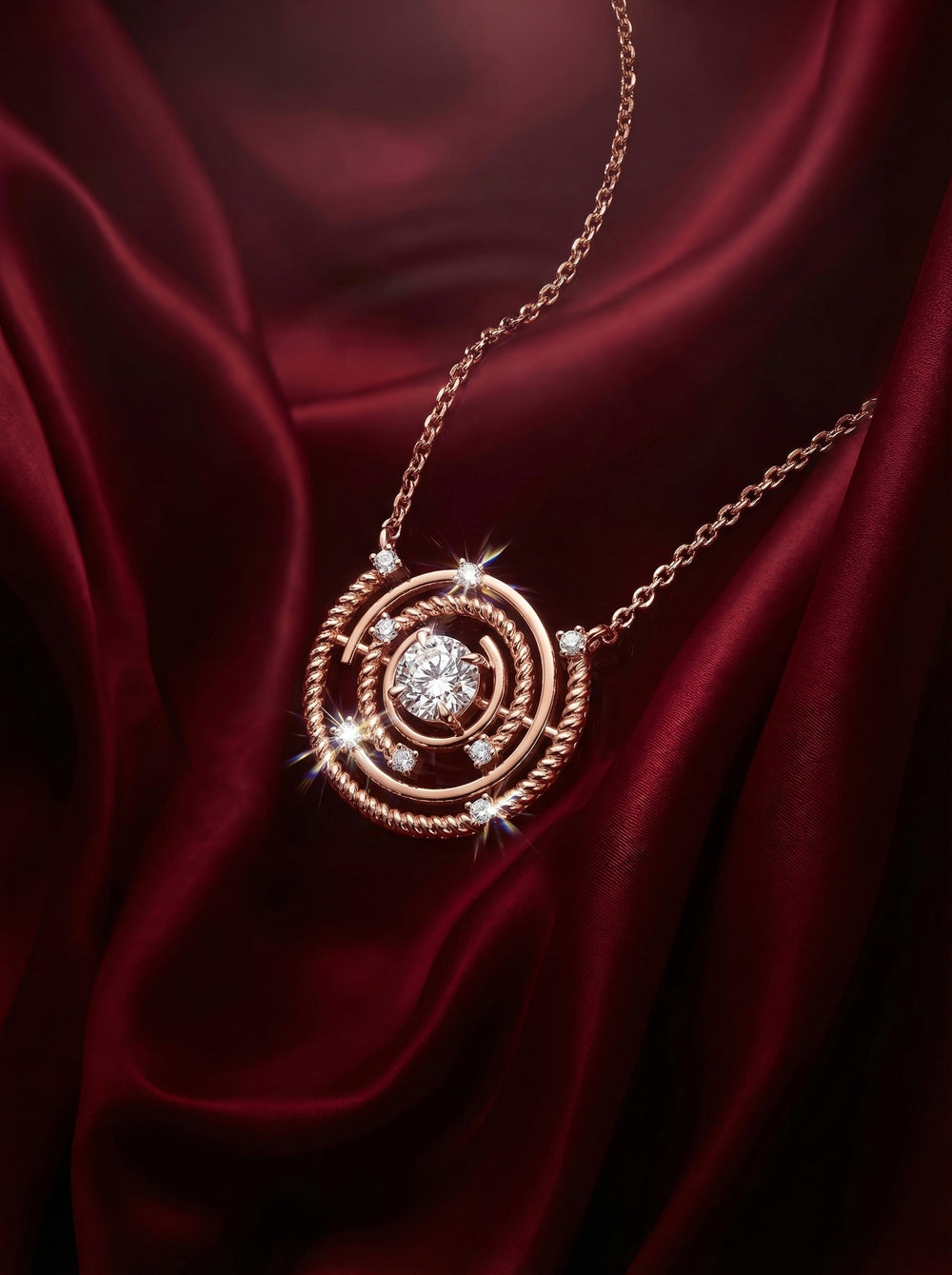 Lab grown diamond pendants and necklace