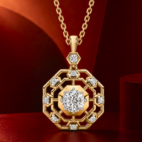 Sacred Geometry Solitaire Diamond Pendant