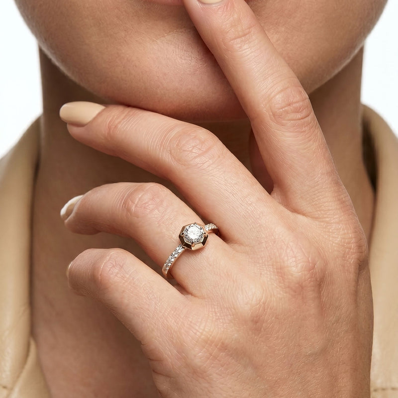 Diamond Diaries Radiant Chronicle Solitaire Ring