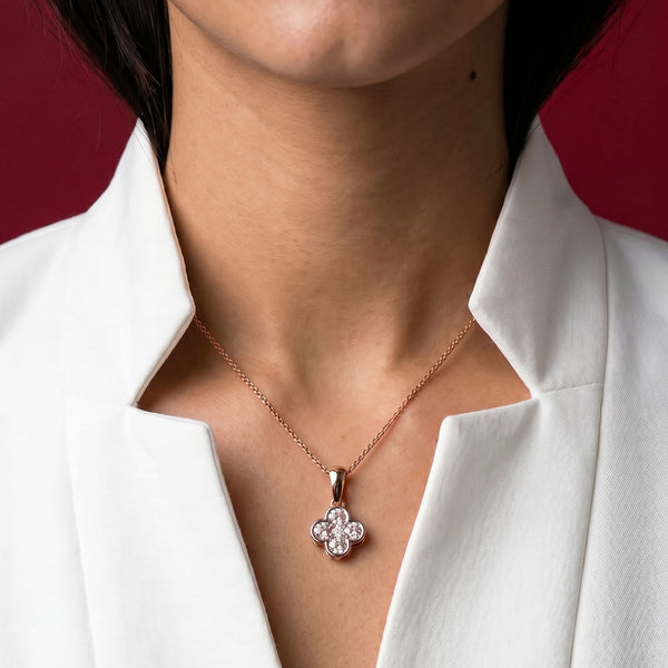 Diamond Diaries Infinite Leaf Solitaire Pendant