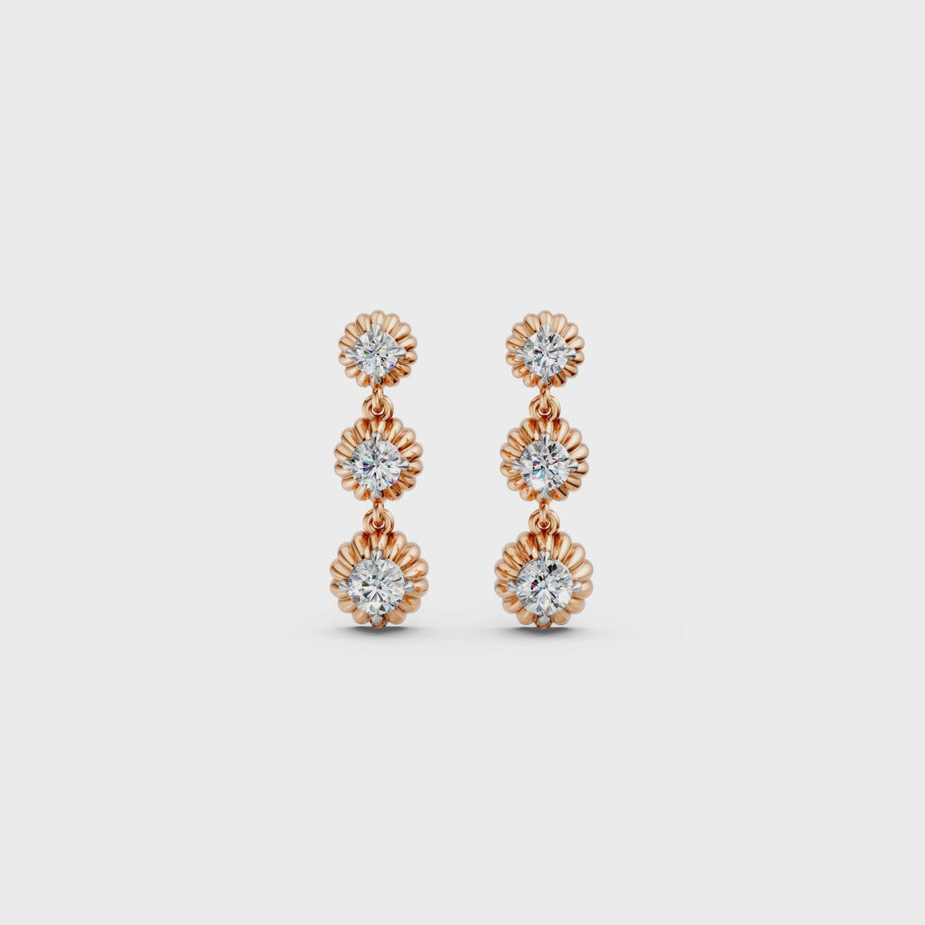 Diamond Diaries Vector Glide Drop Earrings