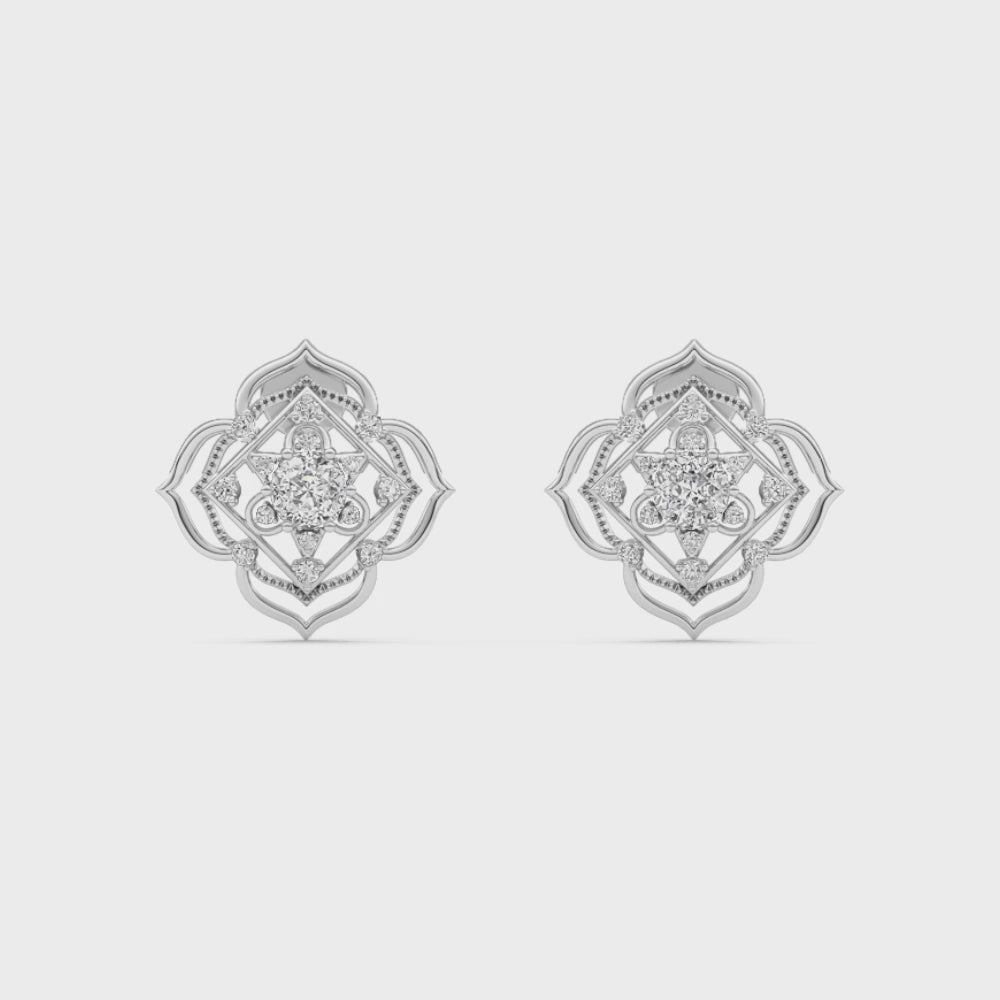 Chakras Solitaire Diamond Earring
